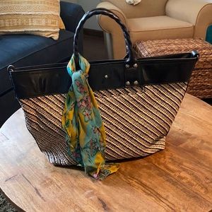 Beautiful, like new Patricia Nash bag with scarf.